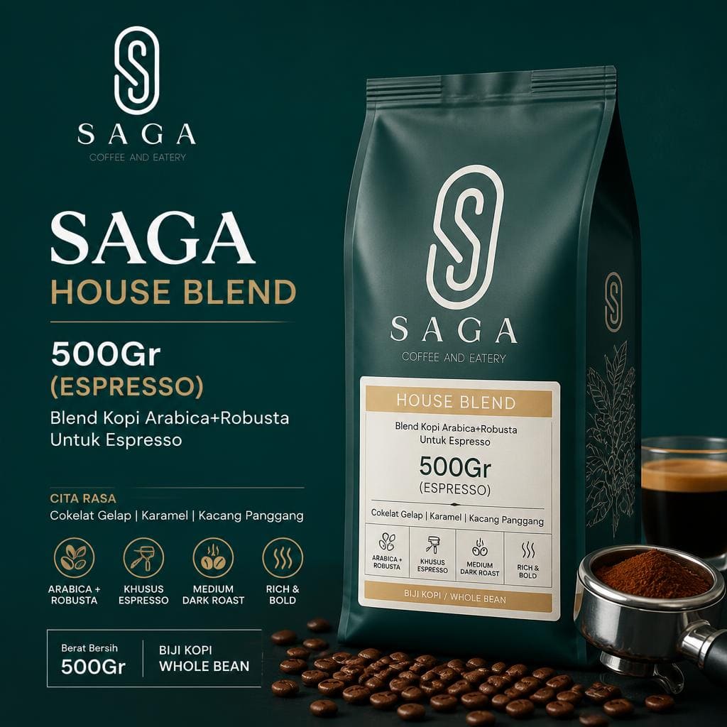 Saga House Blend 500Gr (Espresso) menu Saga Coffee House